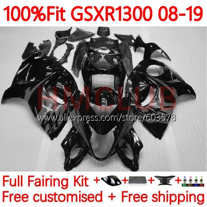 

Injection For SUZUKI Hayabusa black gloss GSXR 1300 GSXR1300 CC 2008 2009 2010 2011 2012 2013 15 16 17 18 19 Fairings 107No.72