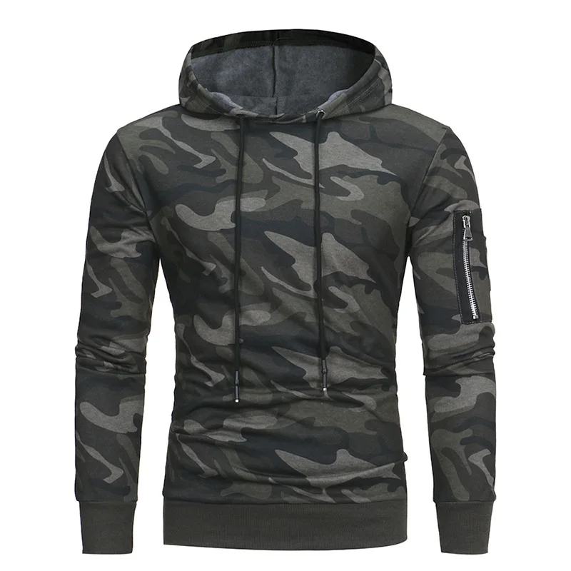 

Hot Sale Spring Camo Casual Hoodie Print Loose Long Sleeve Jacket