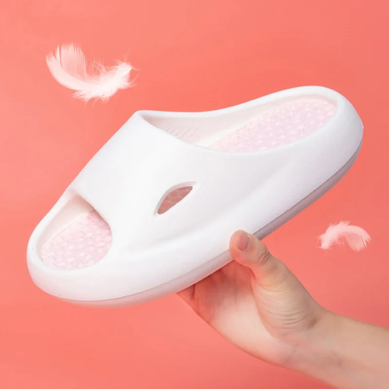 Litfun Thick Soled Massage Slippers Women Summer Classic Anti Slip Slides For Men Home Couple Slippers Beach Comfort Flip-flops