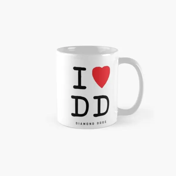 

I 3 Diamond Dogs Classic Mug Handle Round Printed Photo Drinkware Cup Simple Coffee Picture Gifts Design Tea Image