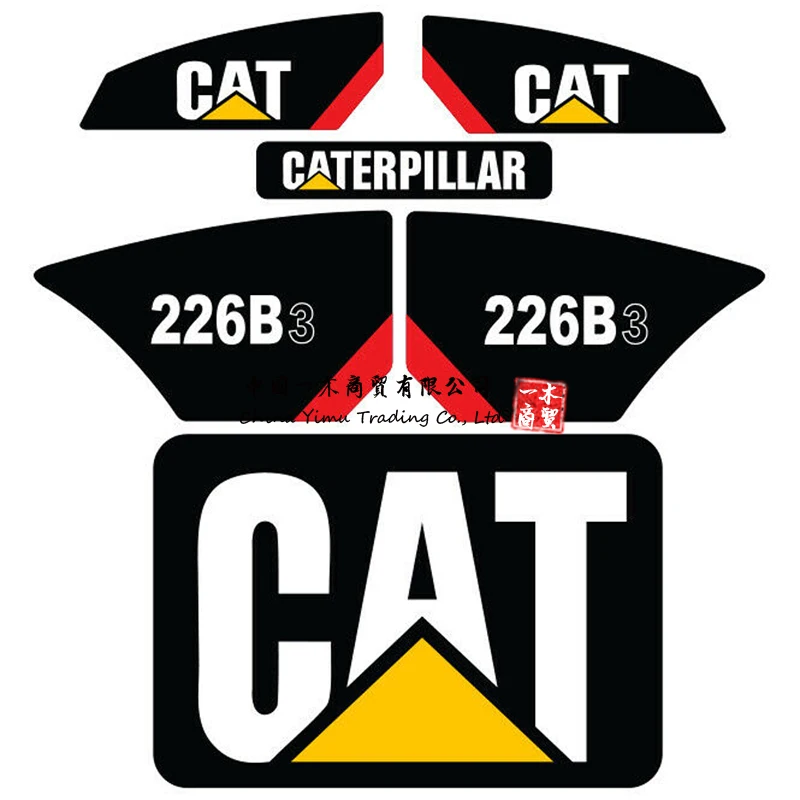 

Excavator sticker for 226B3 CAT Decals Stickers Skid Steer Set Kit 325D 318CL CATERPILLAR 320 318EL D4H 500 KVA 336D