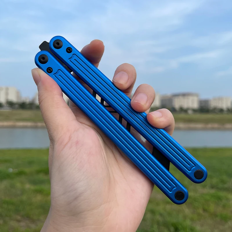 Синяя Арктическая круглая высококлассная цельная алюминиевая ручка