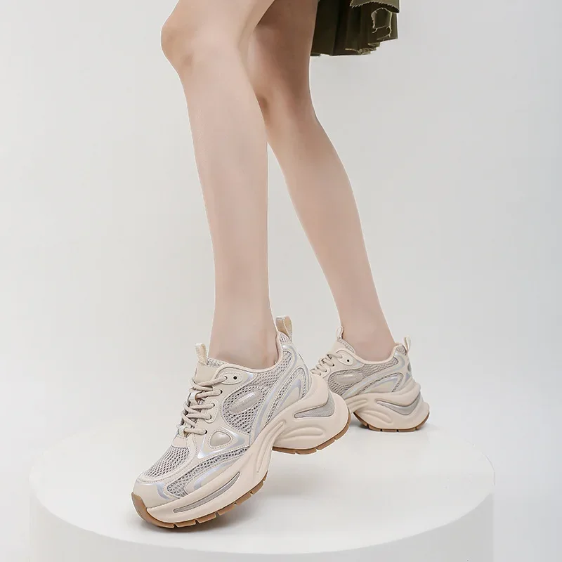 Кожаная обувь CLAIAMI для женщин повседневная спортивная легкие мягкие