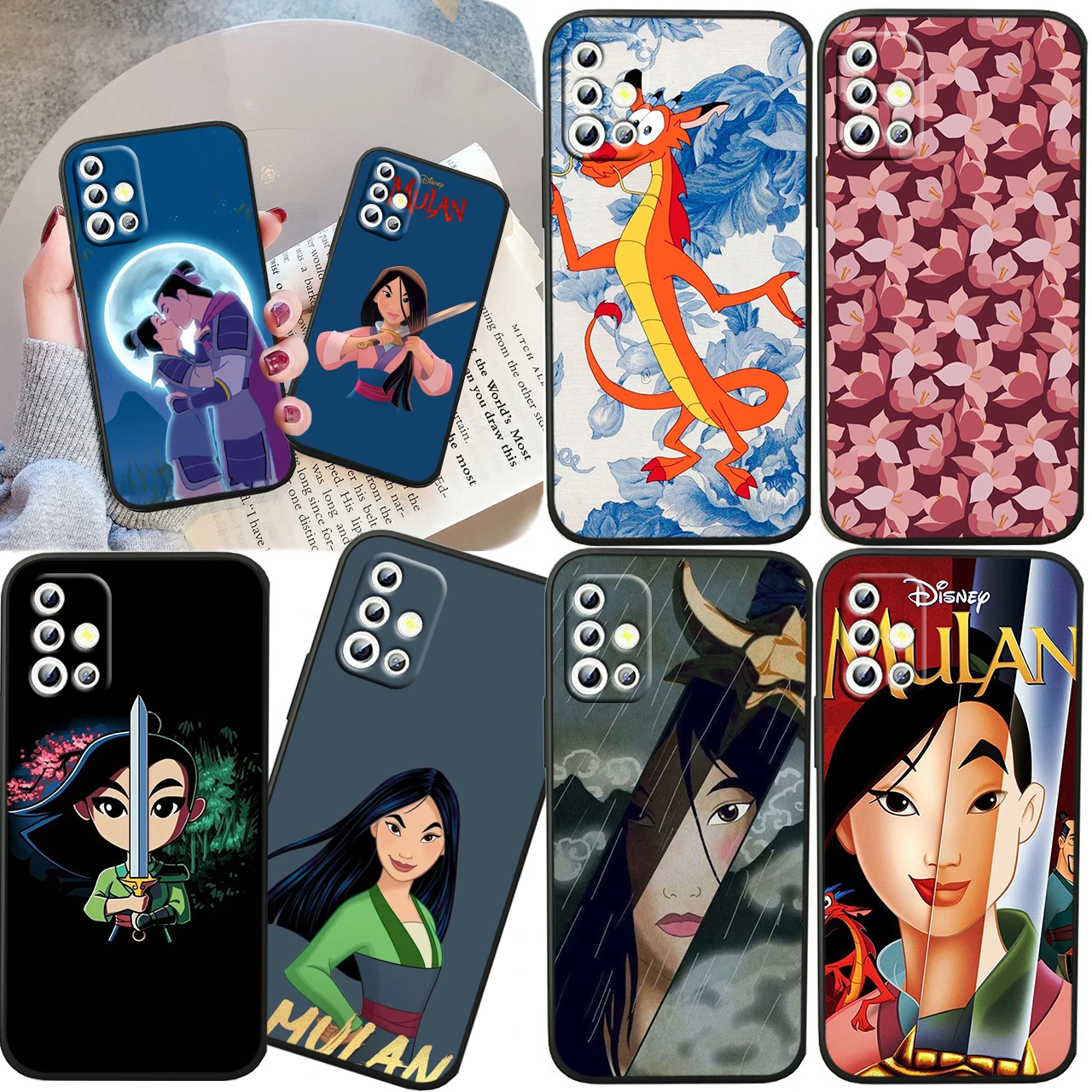 

Cool Disney Mulan For Samsung A04S A81 A91 A71 A51 A41 A31 A12 A21S A01 4G 5G Silicone Soft Black Phone Case