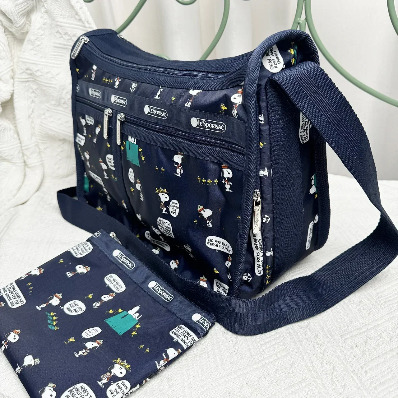 Lesportsacs Сумка Снупи с мультяшной собакой модная ручная сумка через плечо карман