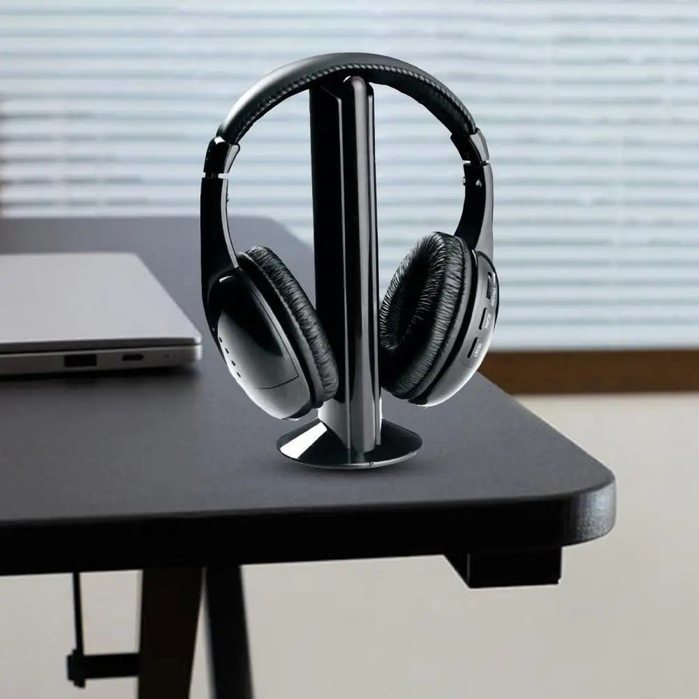 

TV Headphone Portable Wireless Headset with Microphone Network Chat Stylish Cordless Headphone Music Player