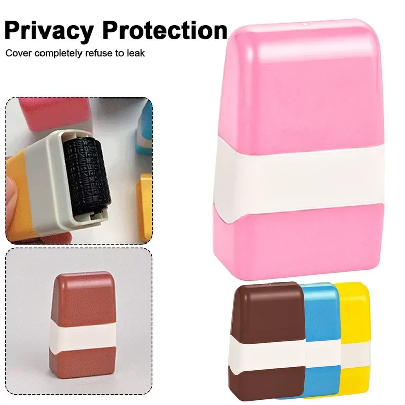 

Hot Privacy Seal Roller Type Security Stamp Roller Cover Eliminator Seal Portable Self-Inking Identity Theft Protection Roller S