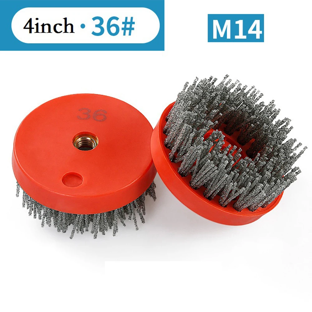 

1pc 4inch M14 Circular Abrasive Brush Stone Polish Granite Marble Cleaning For Woodworking Metalworking Power Tool Accessories