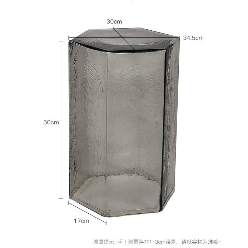 

TLL Light Luxury Glass Side Table Household Small Apartment Living Room Coffee Table Bedroom