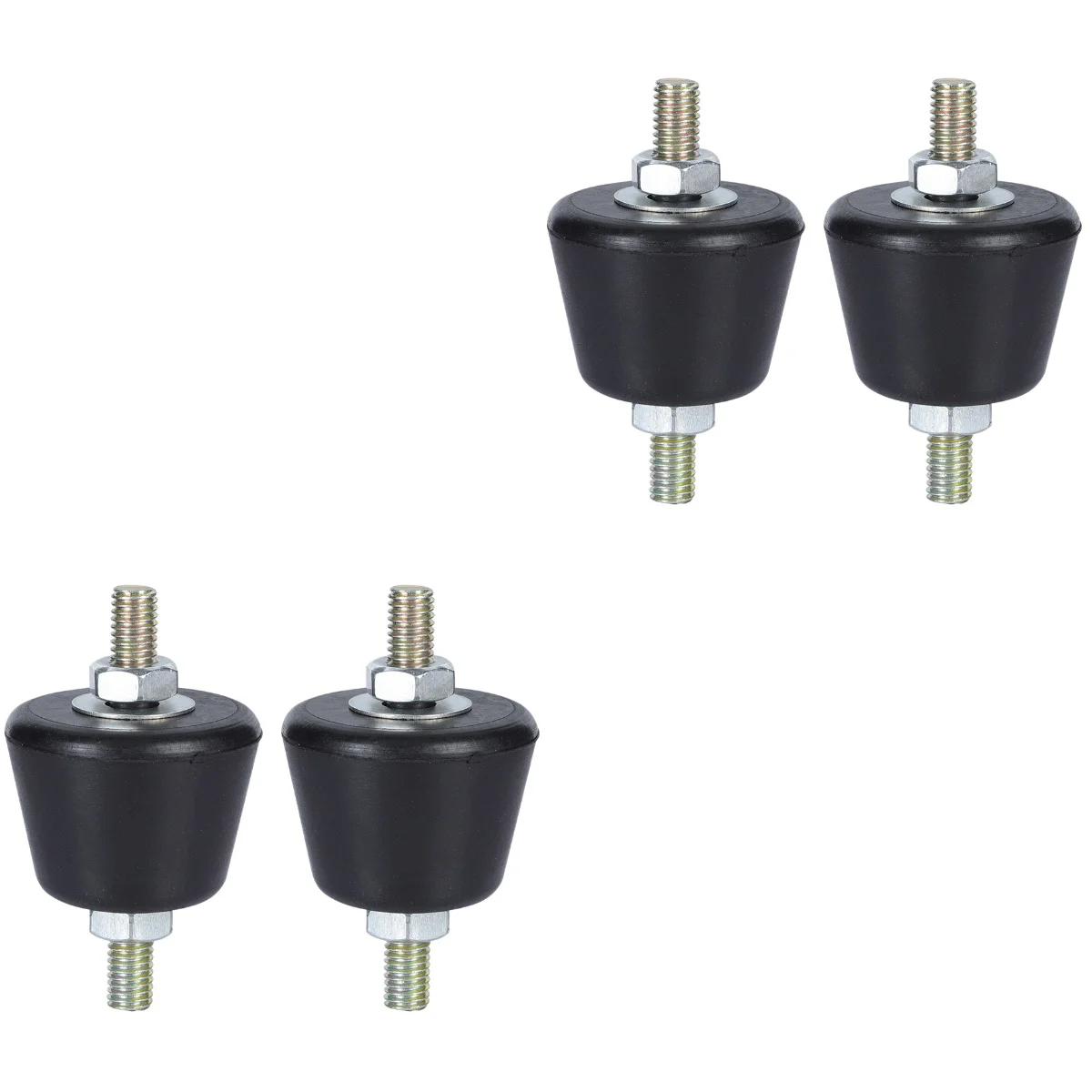 

4 Pcs Mini Split Air Conditioner Shock Absorber Shockproof Holder Base 7.6X4X4cm Condenser Pad Black Rubber