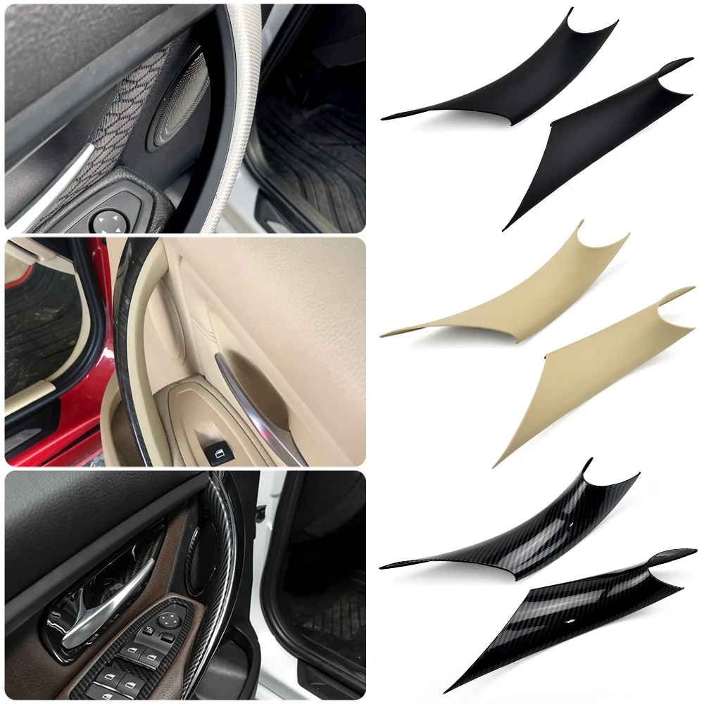 

2Pcs ABS Interior Door Handle Pull Protective Cover for -BMW 3 4 Series 3 Series GT F30 F35 2013-2019