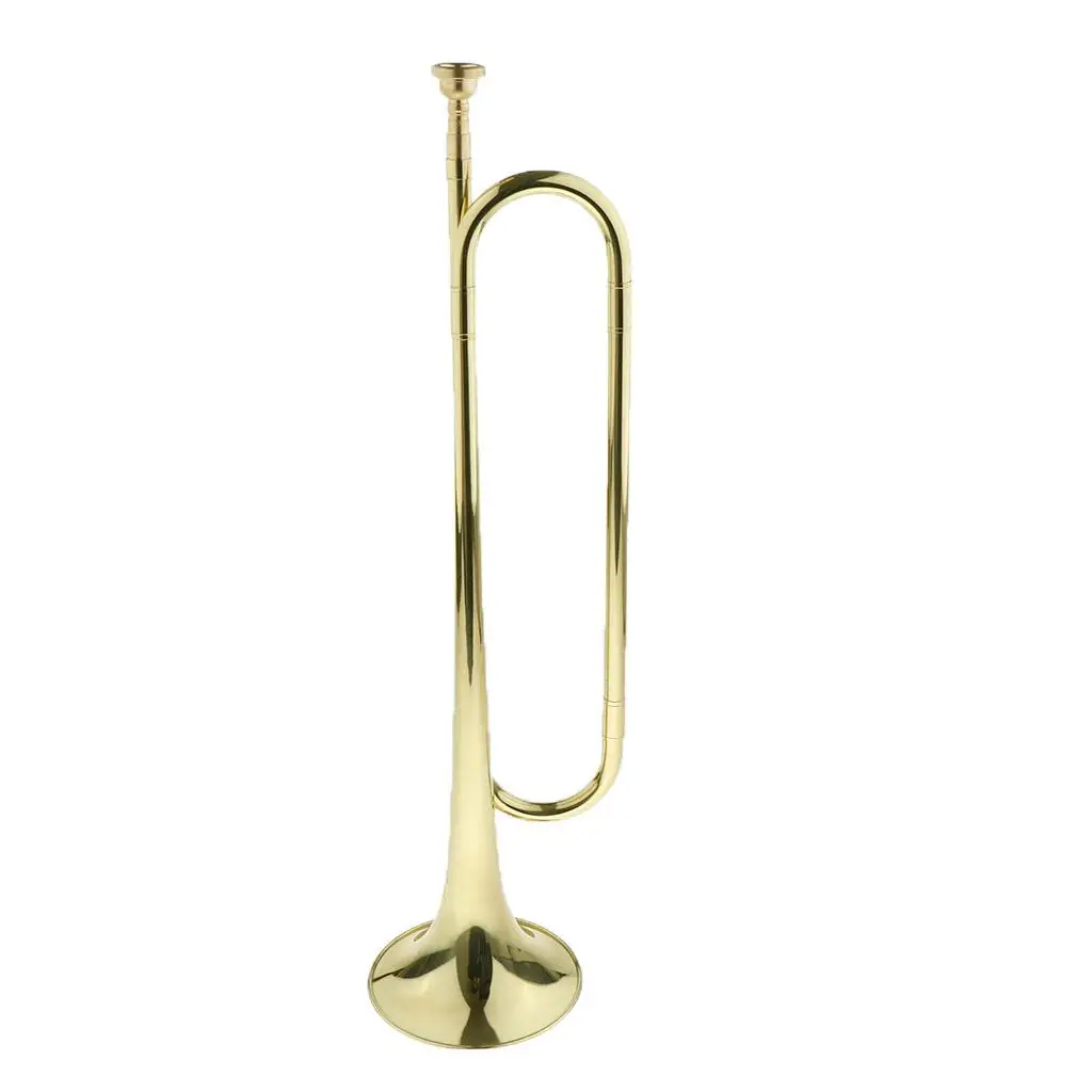 Цельный латунный инструмент Golden Student Trumpet Bugle золотой 50 5 x 12 2 см
