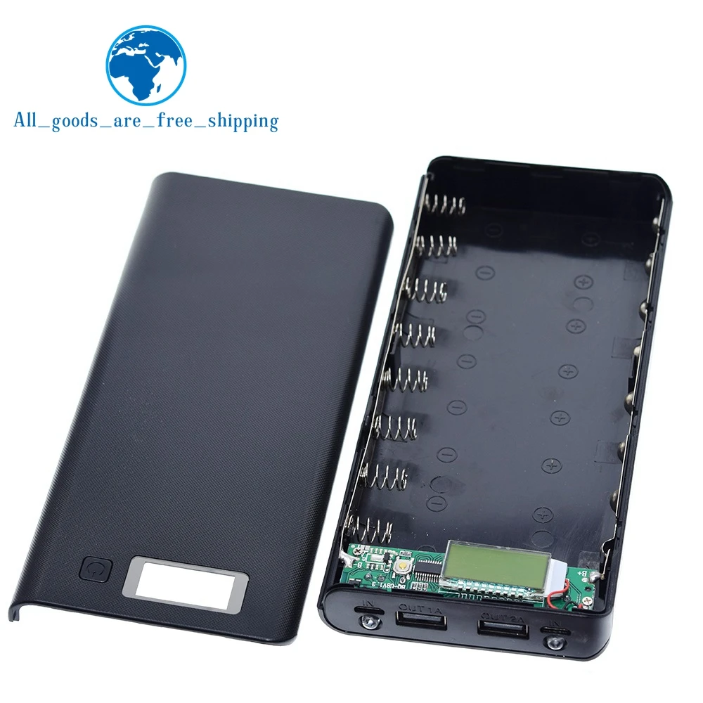

Внешний аккумулятор с двумя USB-портами, 5 В, 8*18650