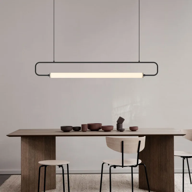

Modern Led Pendant Lights Minimalist Iron Hanging Lamp For Dining Room Study Loft Decor Office Meeting Room Luminaire Suspension