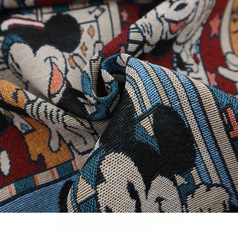 Куртка с мультипликационными лацканами в стиле ретро уличная бейсбольная