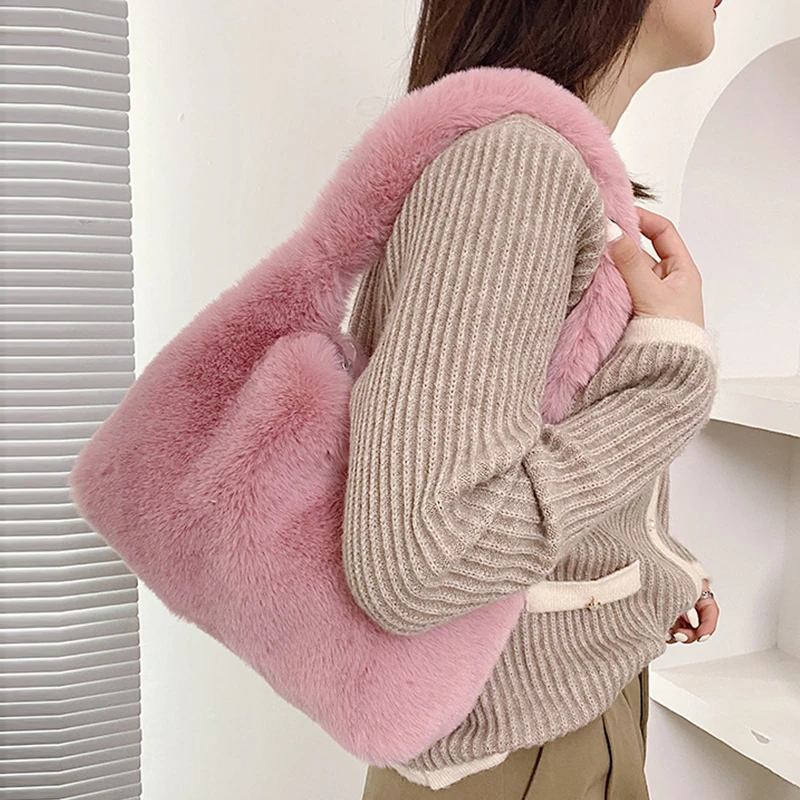 

Vintage Pu Women's Bucket Bag Solid Color Zipper Comfortable Portable Shoulder Bag Practical Versatile Female Handbag