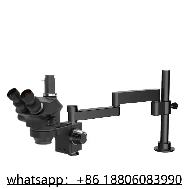 Универсальный телескопический трехнокулярный микроскоп с металлическим