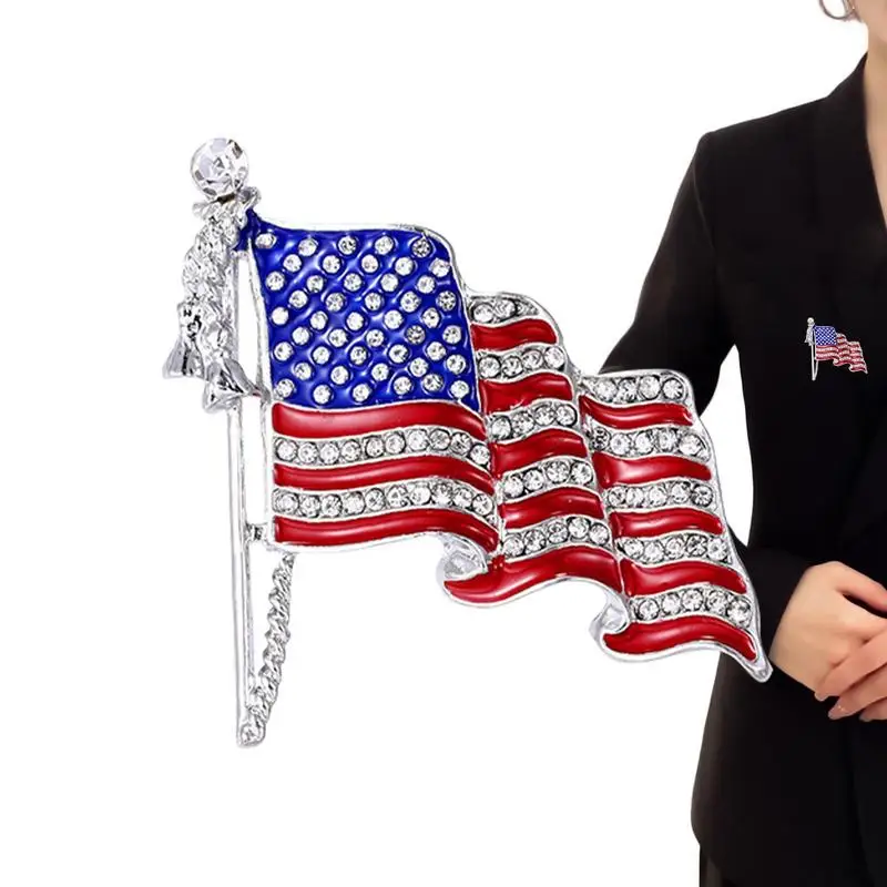 

Эмалированная брошь с изображением флага США на лацкан