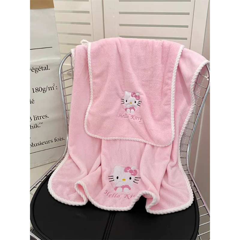 Банные полотенца с рисунком аниме Sanrio для тела Hellokitty Kuromi Melody мягкое полотенце