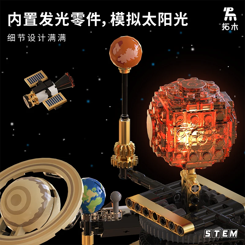 В НАЛИЧИИ MOC креативная космическая солнечная система глобус строительные блоки