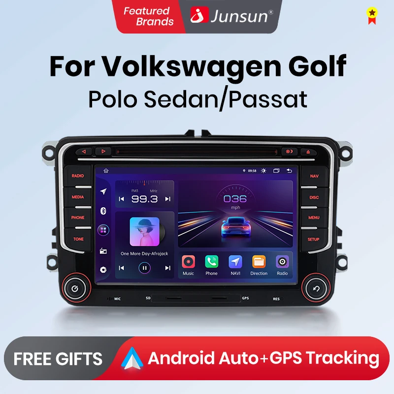 Автомагнитола Junsun для Volkswagen мультимедийная стерео-система на Android с GPS VW/Skoda Passat