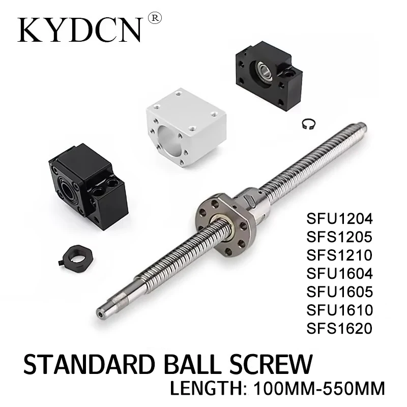 SFU1204 SFU1604 шариковый винт длиной 100-550 мм гайка сиденье плюс BK10/12BF10/12 поддержка