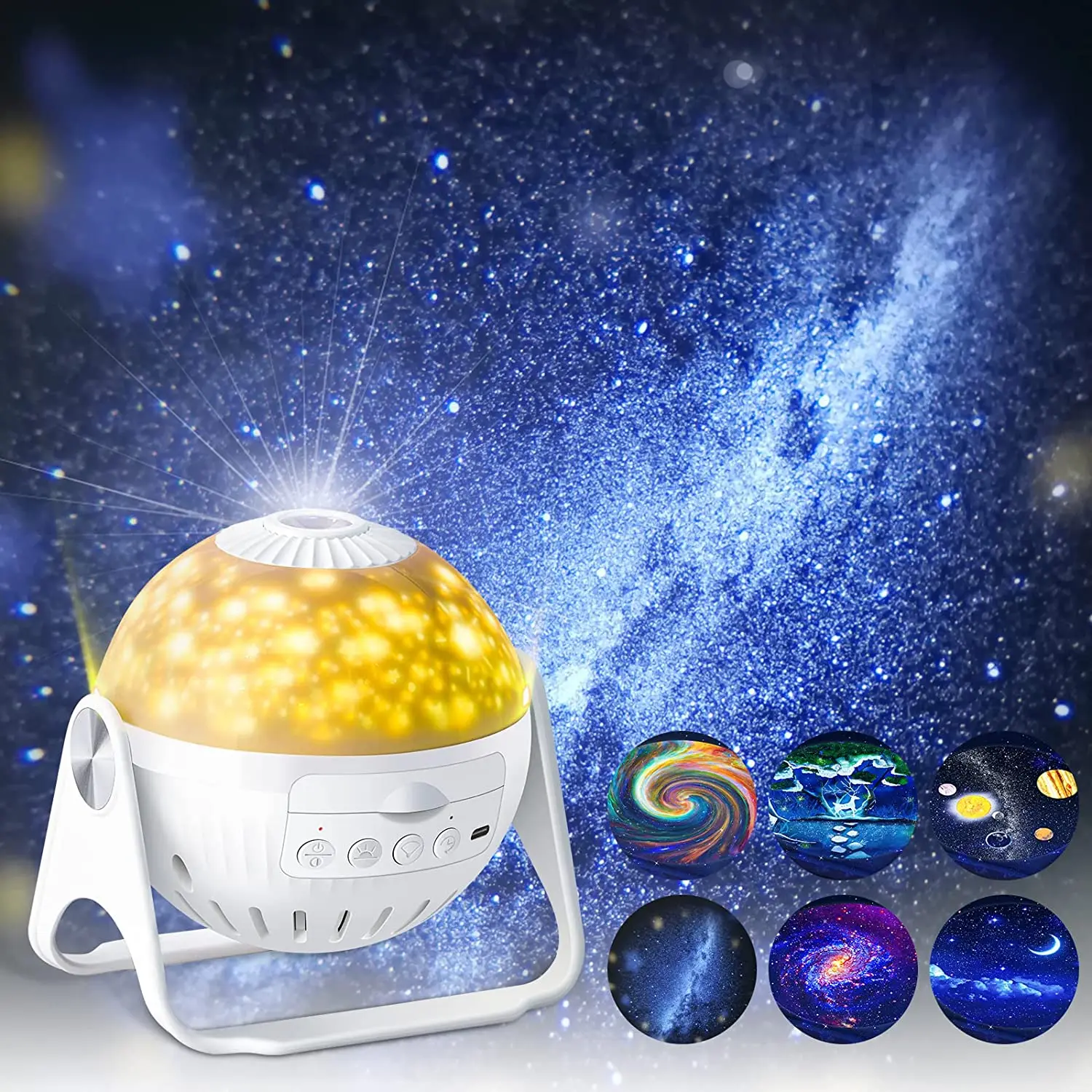 

Galaxy Projector 7 in 1 Rotating Planetarium Star Night Light Projector for Bedroom Kids Lamp Party Birthday Gifts