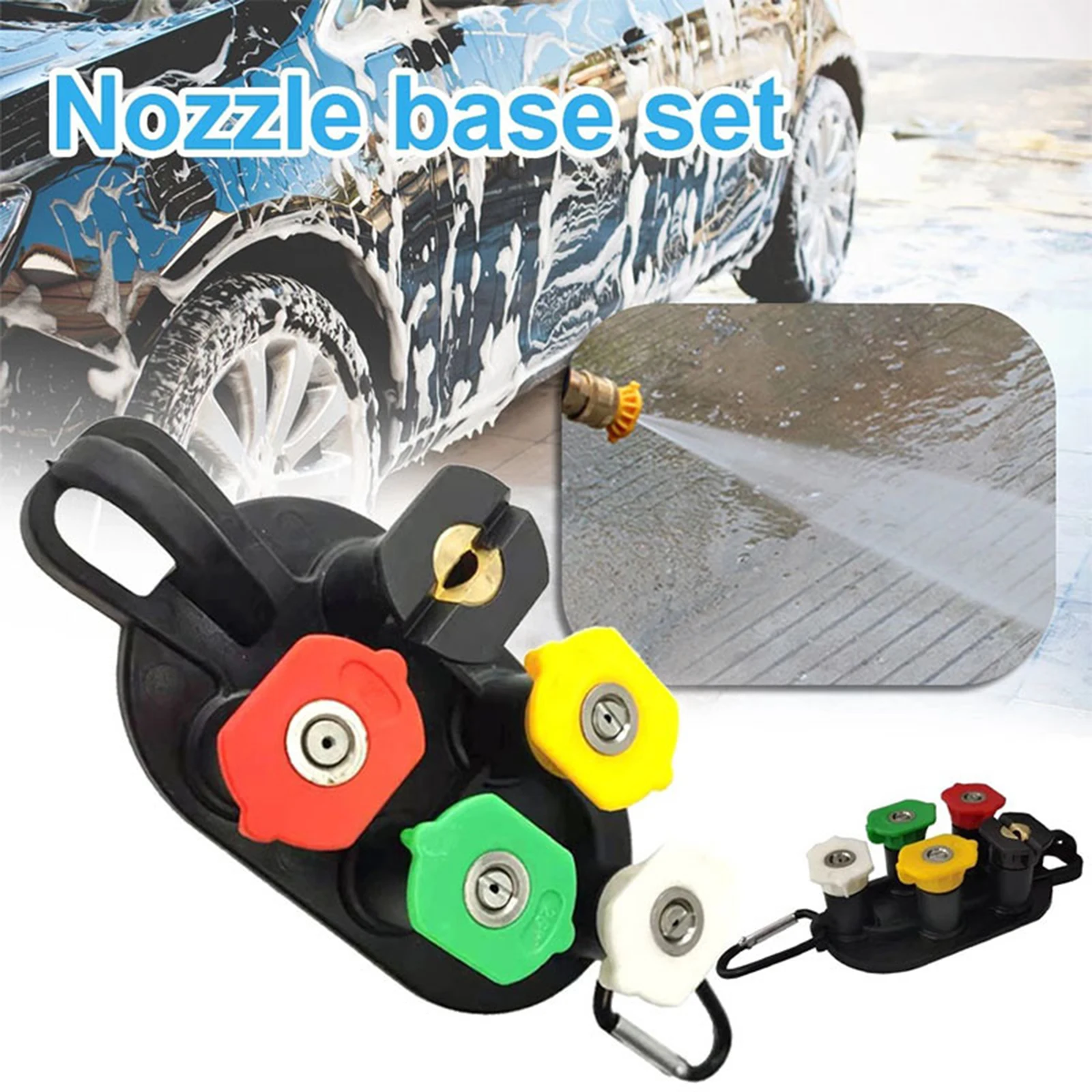 

Pressure Washer Tips Set Pressure Washer Accessories 4000 PSI 1/4 inch Quick Connect for Lawn Garden Driveway Car Washing Path