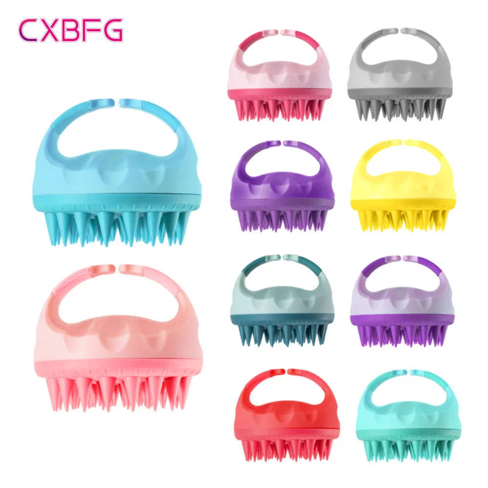 

Silicone Shampoo Brush Head Scalp Massage Comb Hair Washing Comb Hair Massager Brush Shower Bath Brush Salon Hairdressing Tool