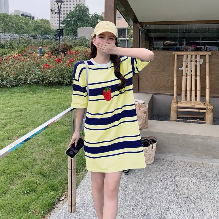 

Spring 2022 Maternity short sleeve shirt large size maternity dress2022