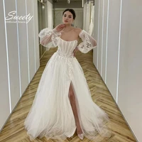 wedding dress lace wedding dress short sleeve o neck plus size luxury lace appliques tulle cathedral train robe fluffy skirt