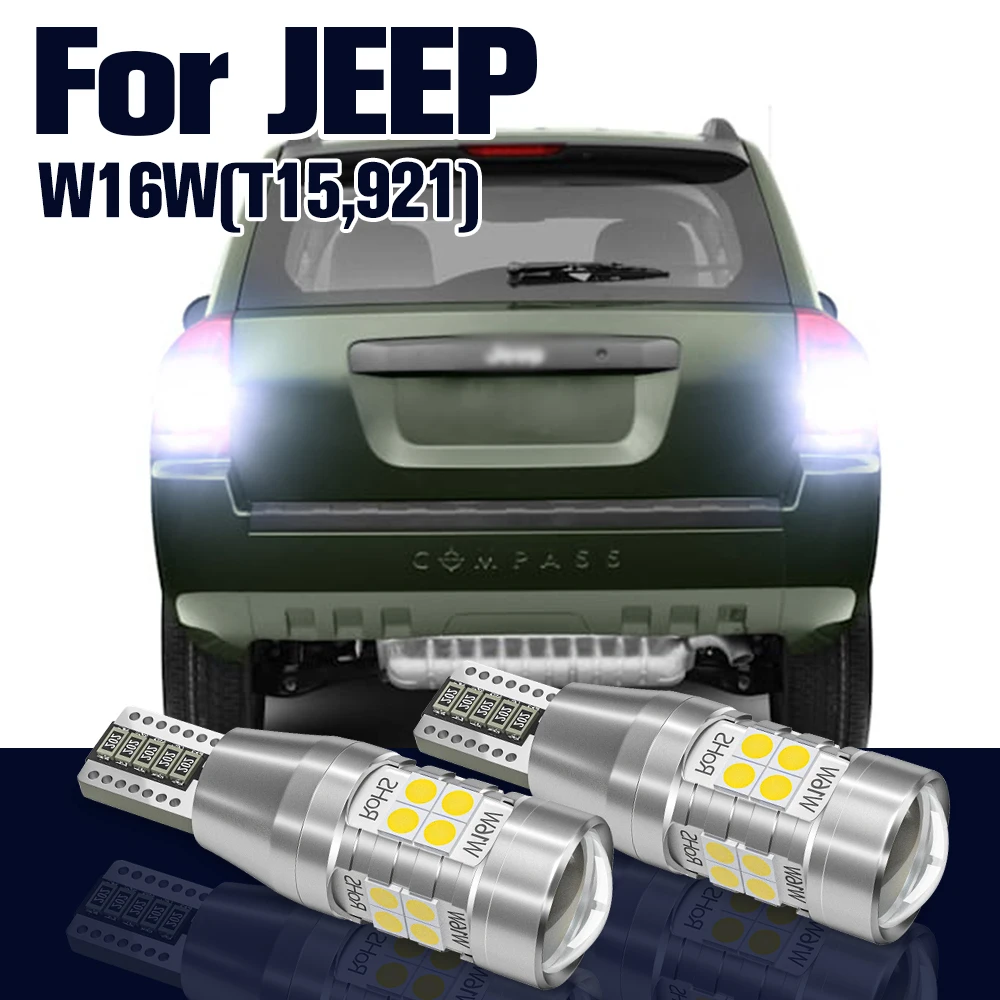 

Reverse Light W16W T15 921 2x LED Bulb Backup Lamp For JEEP Compass Renegade Patriot 2007-2017 Grand Cherokee 2014-2019