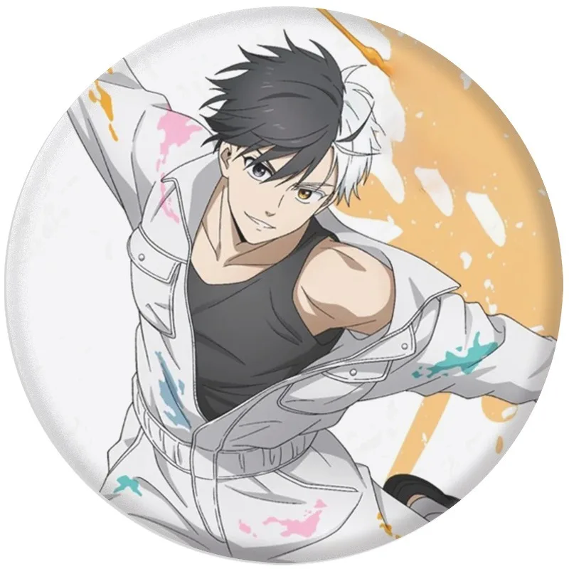 

58 мм аниме ветрокол, круглый значок, сделай сам, брошь в виде мультяшной фигурки, булавка для женщин и мужчин, коллекция ювелирных изделий, подарки, декоративные