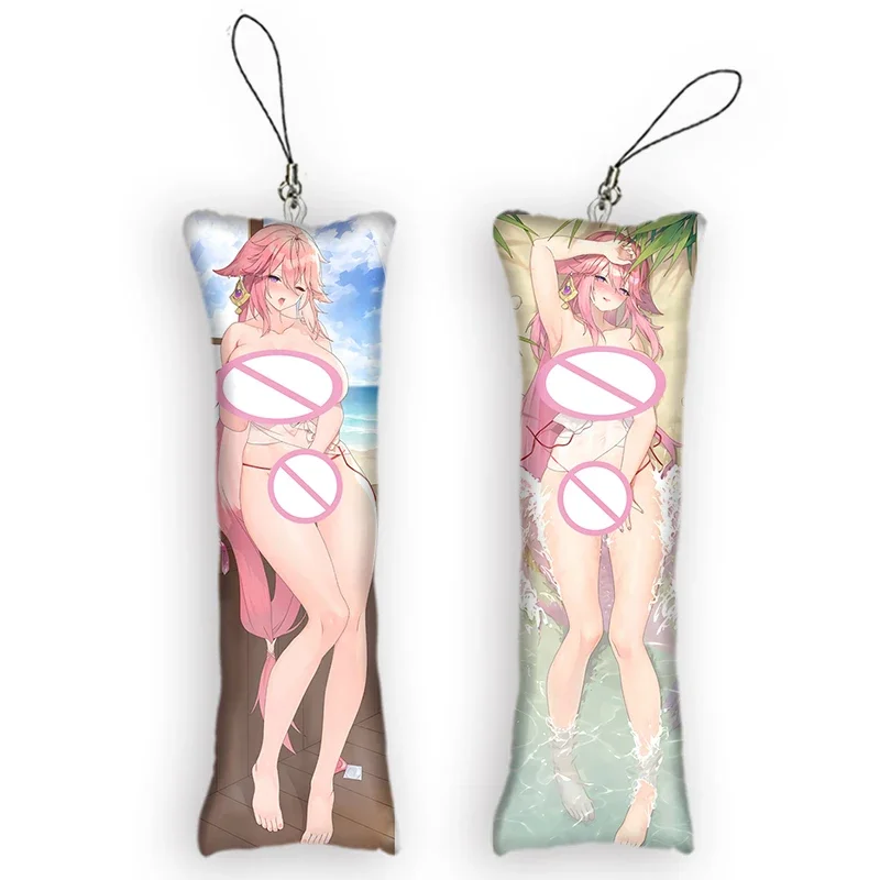 Новый узорGenshin Impact Yae Miko Mini Dakimakura брелок милый аниме маленькая подушка Декор кулон