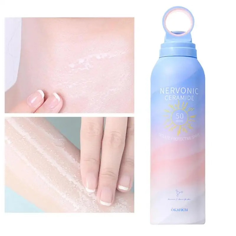 

200ml Sunscreen Spray Long Effect & Water Resistant Sun Block Spray High Quality Ceramide Protective Spray For Face And Body