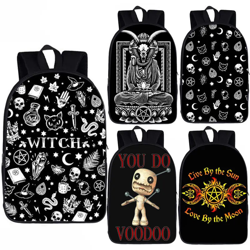 

Witch/ Voodoo/ Wicca Backpack for Teenager Girl Boy School Backpacks Children School Bags Baphomet/witchcraft Men Women Backpack