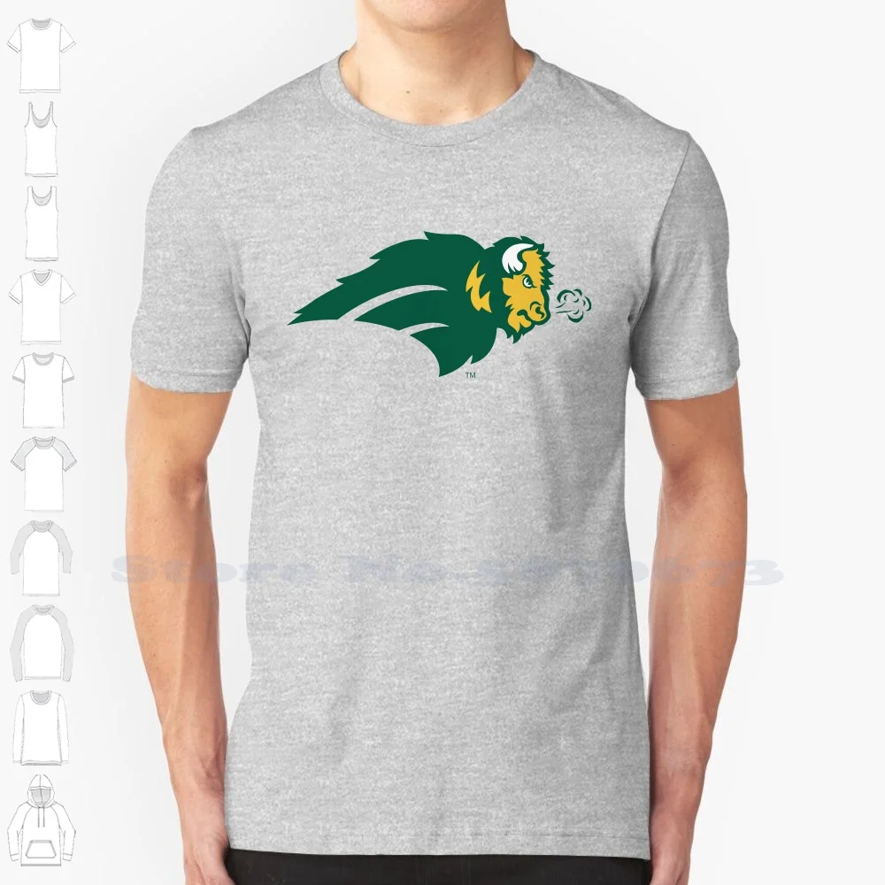 

Повседневная Уличная одежда с логотипом North Dakota State Bison, футболка с графическим логотипом, 100% хлопок