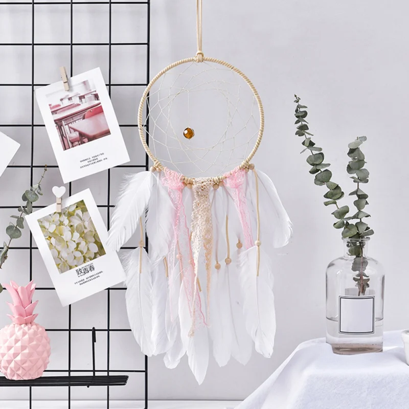 

Dream Catcher with Light Crystal Love Dream Catcher Hanging with Lights Home Garden Decoration Crafts Ornaments Dropship