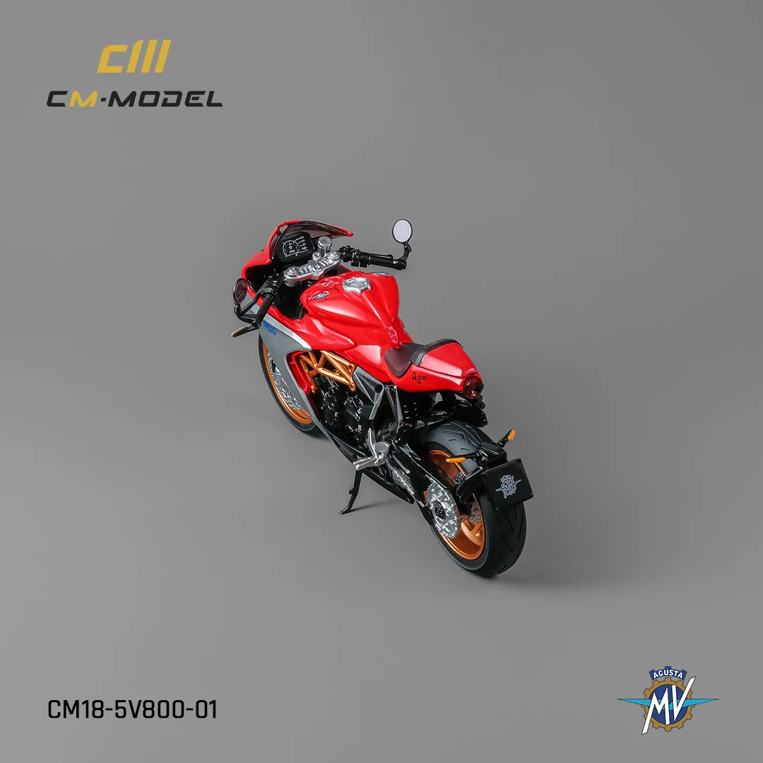 Модель CMModel 1/18 литая под давлением модель мотоцикла MV Agusta Supervolce800 RED