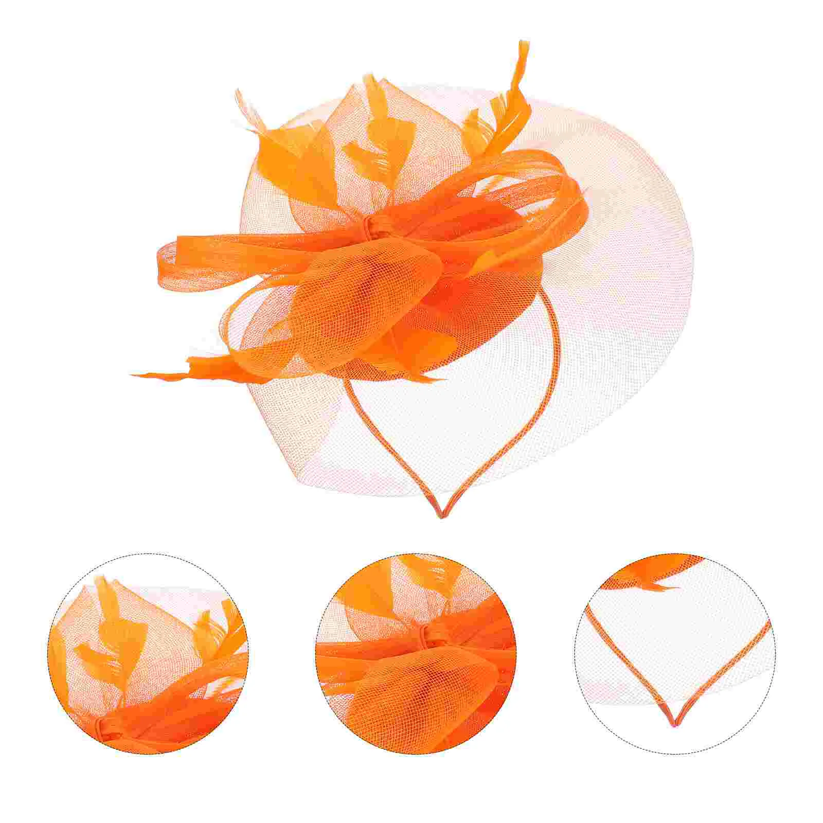 Фата свадебная сетка с перьями аксессуары для волос шляпа и льняной головной