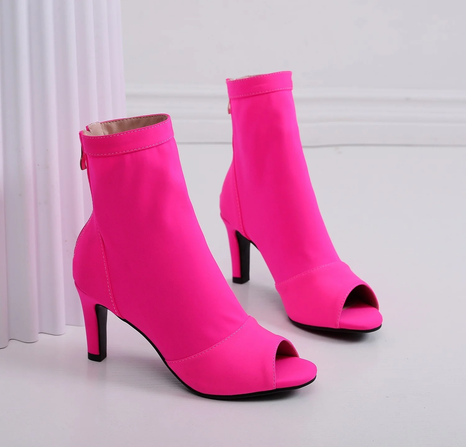 

Women Boots 2022 New High Heels Print for Latin Salsa Boots Paty Ballroom Dance Women Shoes 9.5cm Heel