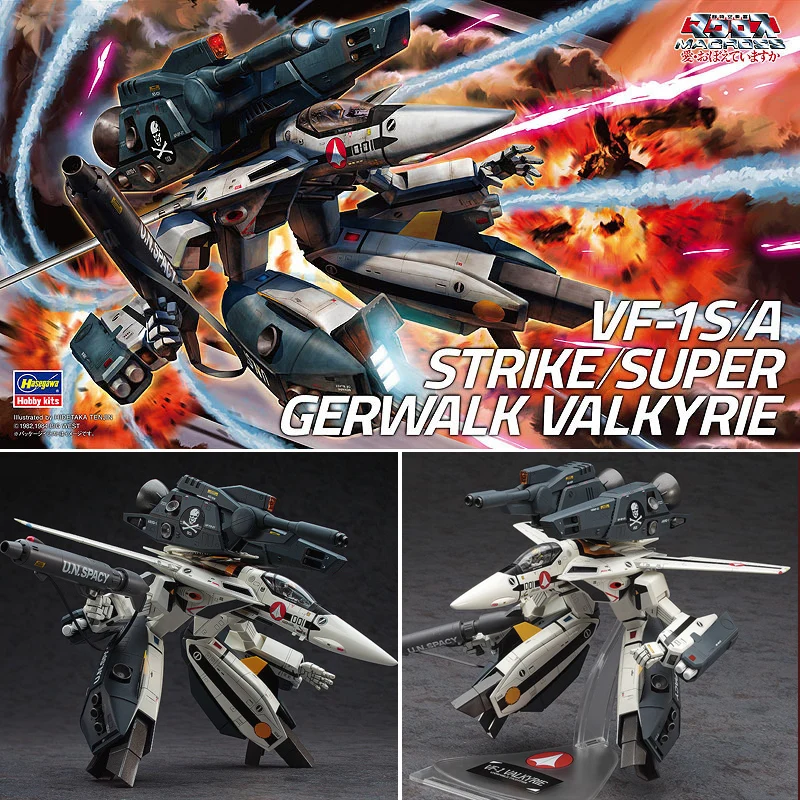 

Original Model Kit Hasegawa Macross VF-1J/A Valkyrie Defender Form 1/72 Anime Action Figure Assembly Robot Toys Gifts for Boys