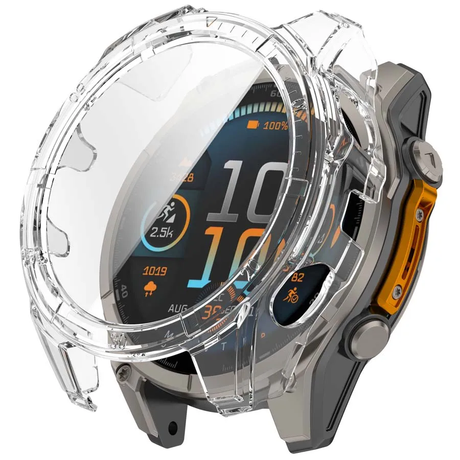 Фото Стекло + чехол для Garmin Fenix 8 43/47/51 мм Tempere, защитное стекло для экрана, жесткий защитный бампер из ПК для Garmin Fenix 8, чехол №3
