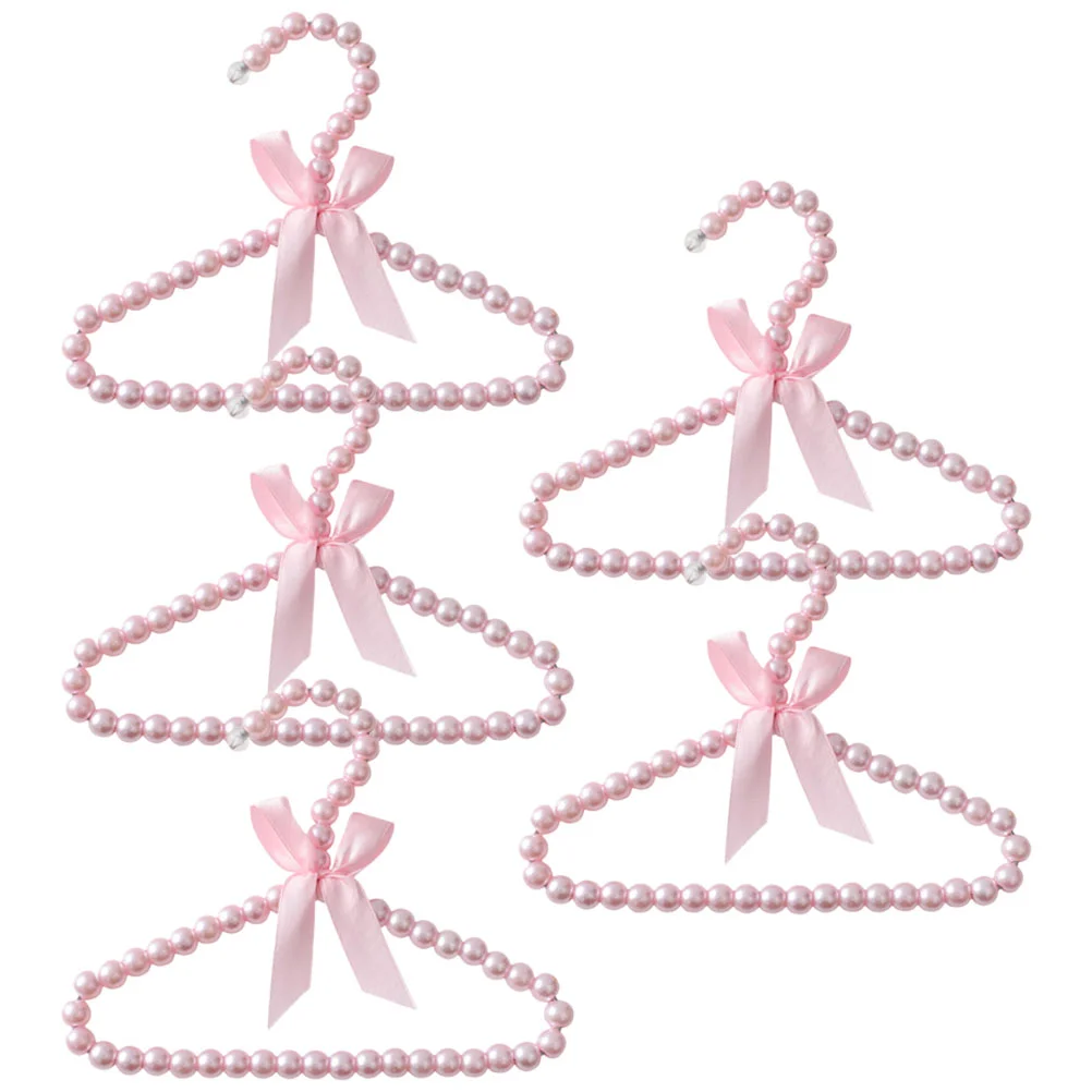 

5pcs Toddler Clothes Hangers Small Pearls Hangers Newborn Clothing Hangers