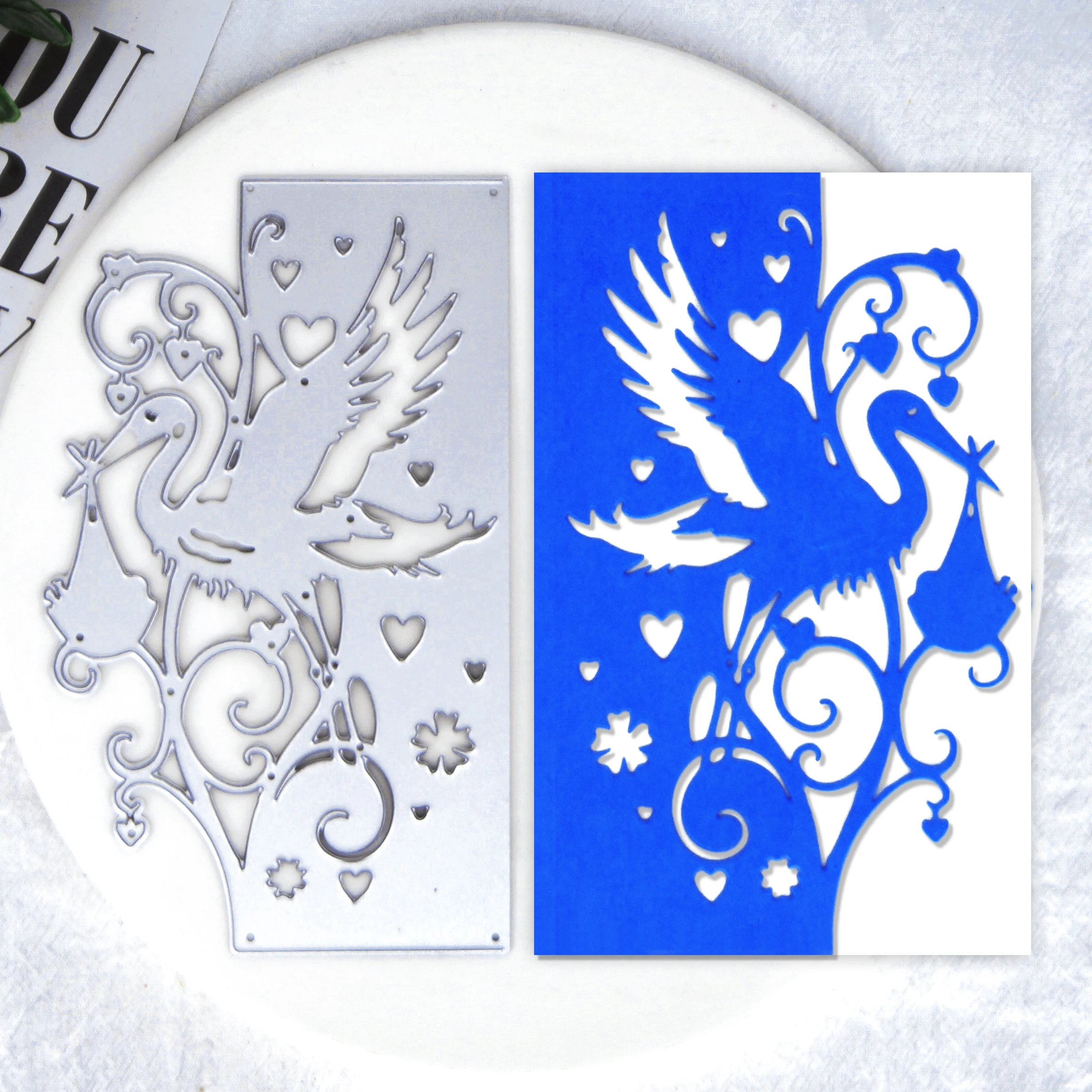 

Скрапбукинг, поздравительная открытка, цветок, журавль, металлические штампы, Обложка для альбома, вырезанное тиснение, декоративные трафа...