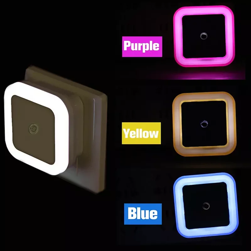 

LED Night Light Mini Light Sensor Control 110V 220V EU US Plug Nightlight Lamp For Children Kids Living Room Bedroom Lighting