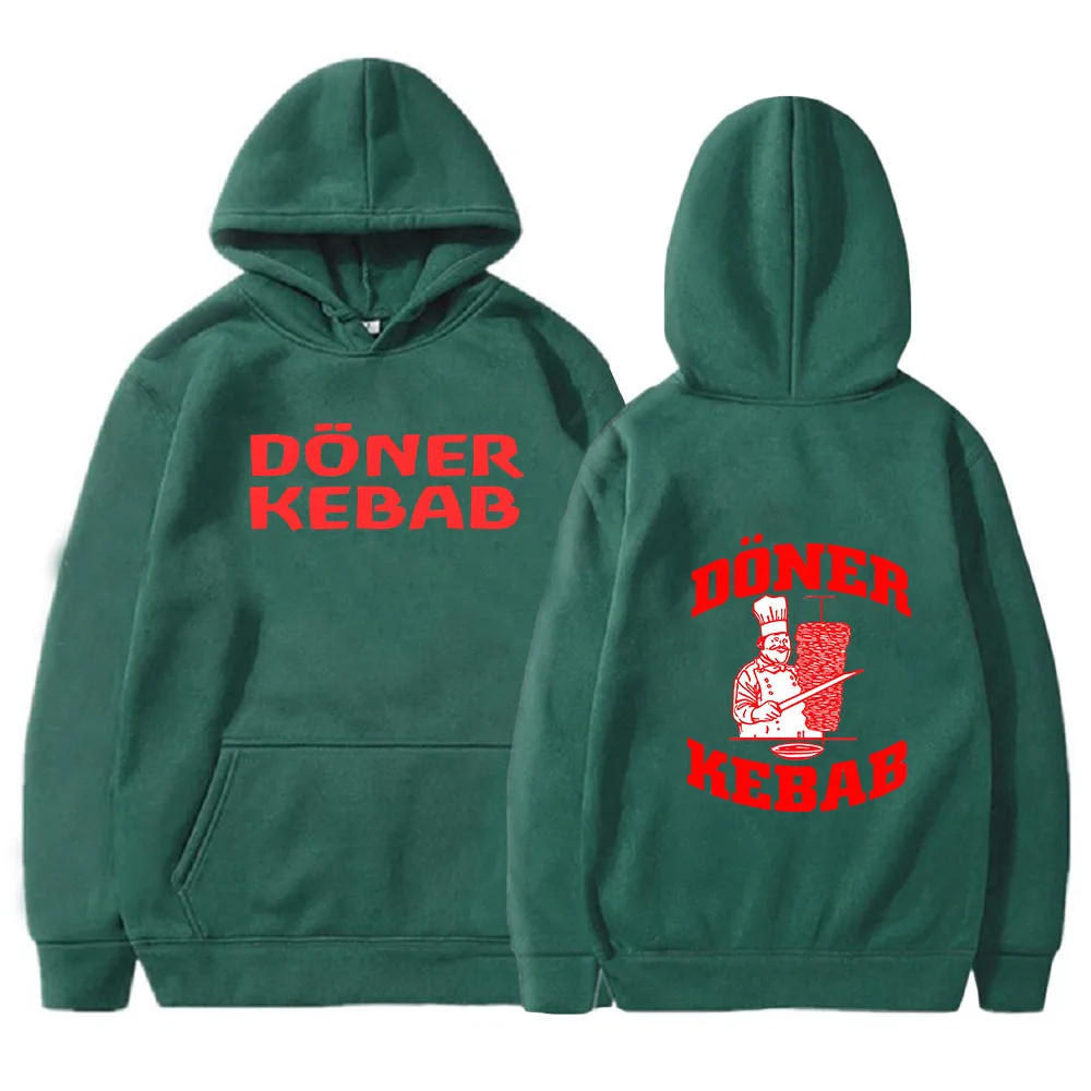 Doner Kebab Hoodies Funny Printed Sweatshirts with Hooded Women Y2k Clothes Mens Long Sleeve Pullover Autumn Harajuku Streetwear