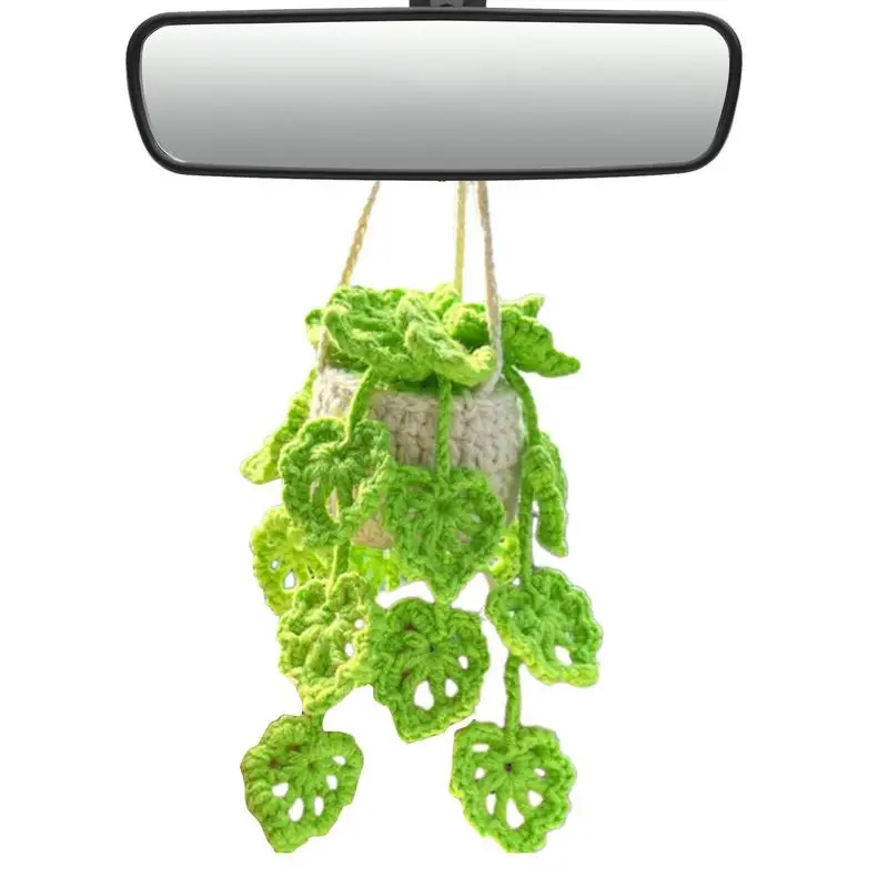 

Переносная вязаная корзина для зеркала заднего вида ручной работы