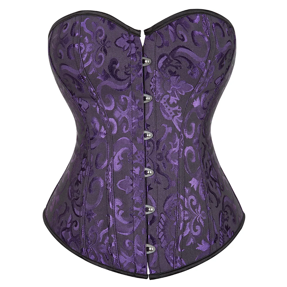 

Women Bustiers And Corsets Vintage Jacquard Sexy Bridal Push Up Lingerie Body Shaper Overbust Corset Tops Plus Size XS-7XL