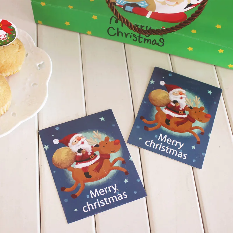 

10 шт., открытки с надписью «Merry Christmas»